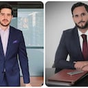 Juan José Lafaurie y el abogado, Miguel Ángel del Río.