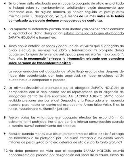 En el séptimo punto, la defensa de alias Lucas relata cómo habría sido presionado por el Fiscal 132 especializado.