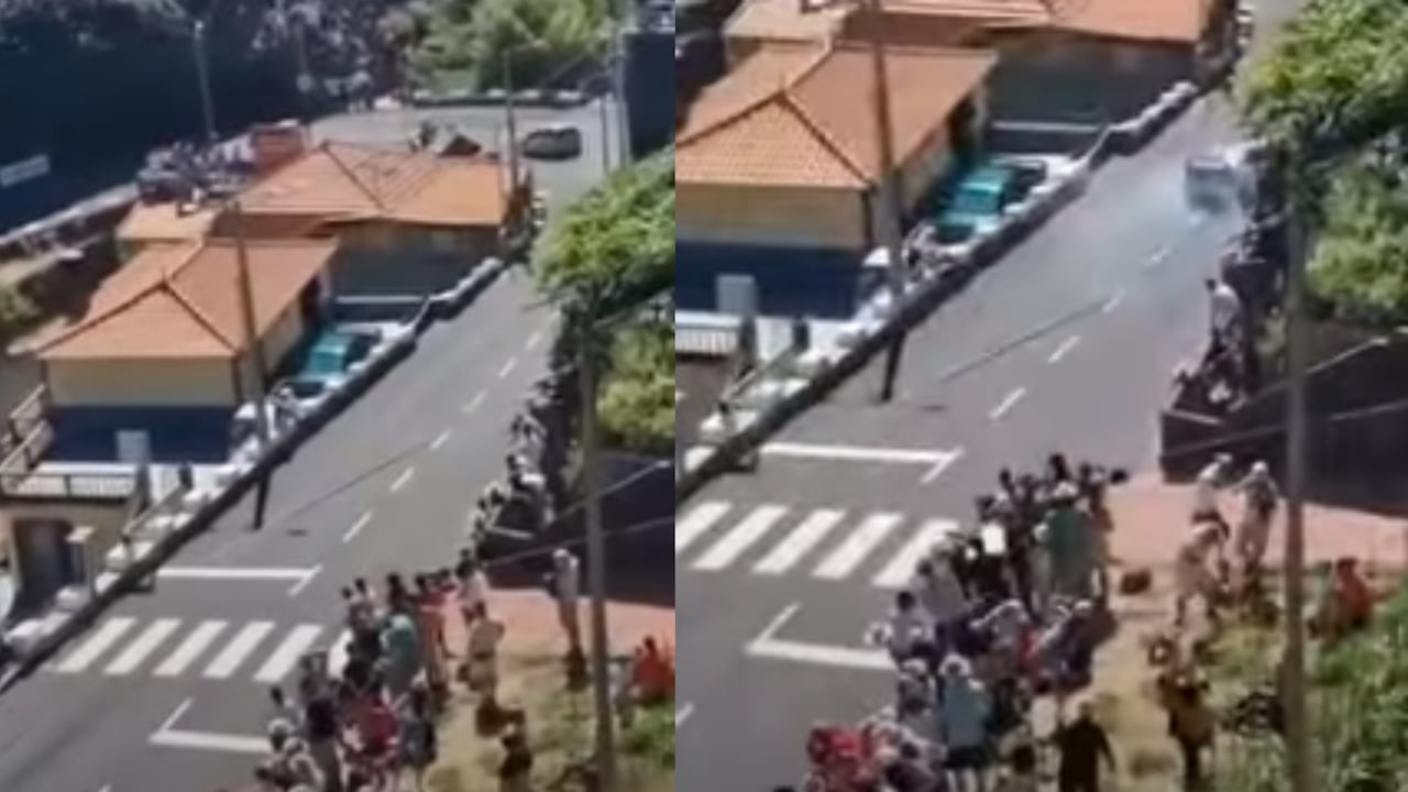 La menor cruzó repentinamente la carretera por donde pasaban los autos que participaban en la competencia.