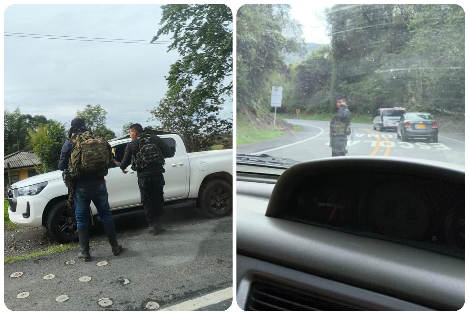 El domingo 20 de octubre se registró un retén de un grupo armado ilegal en la vía Panamericana.