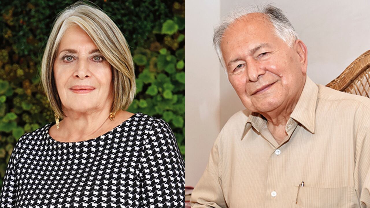 Cecilia López, ministra de Agricultura, y Gustavo Petro Sierra, padre del presidente Gustavo Petro.