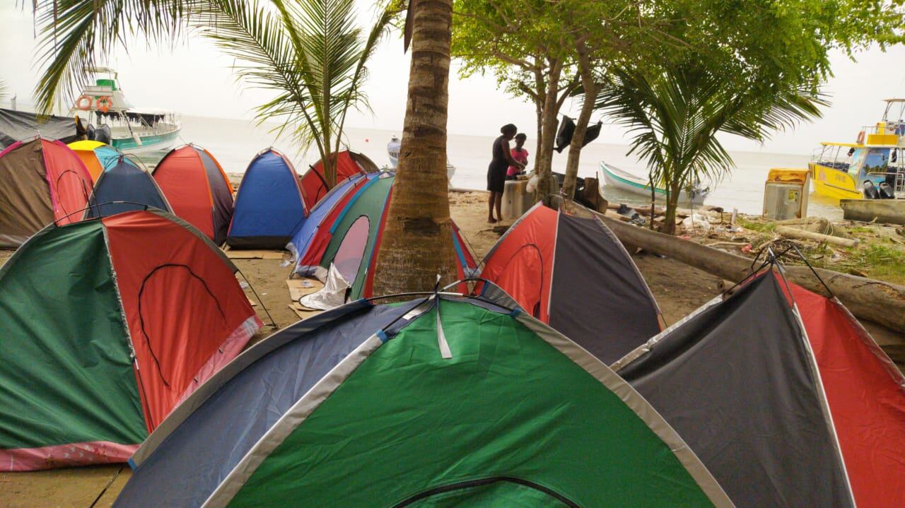 Migrantes en Necoclí.