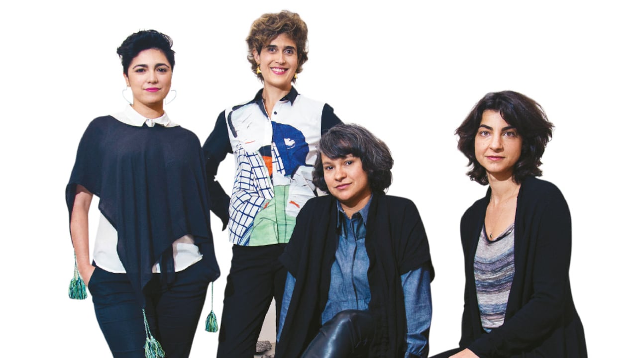 Omayra Alvarado, María Wills, Beatríz López y Karen Abreu del Instituto de Visión exponen pero también investigan.