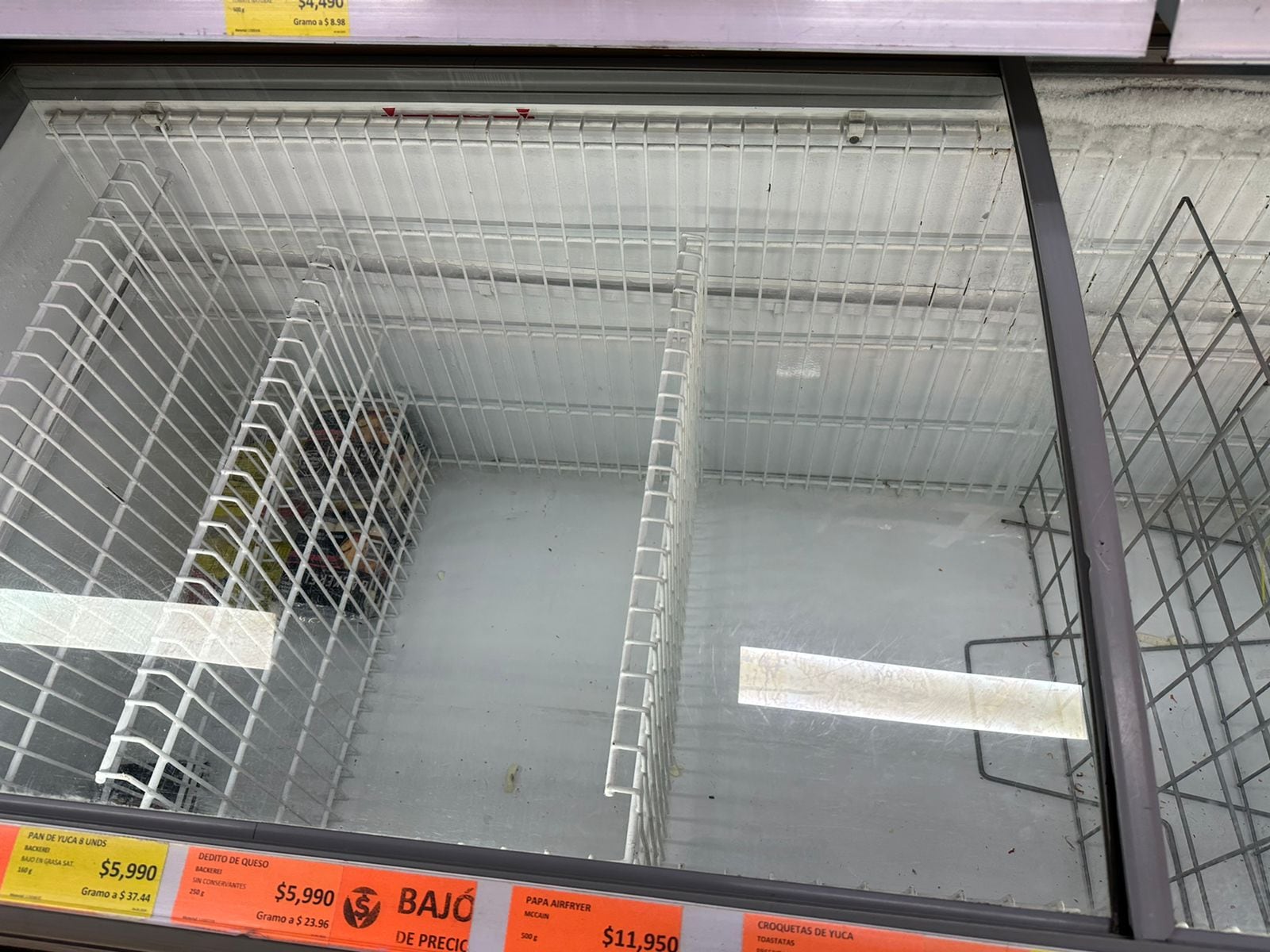 Desabastecimiento de carne y pollo en tiendas D1, en Bogotá.