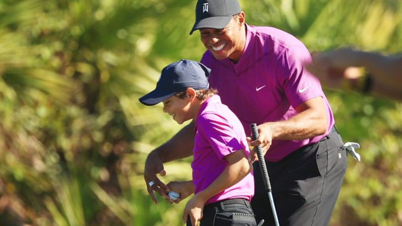 Tiger Woods y Charlie Woods