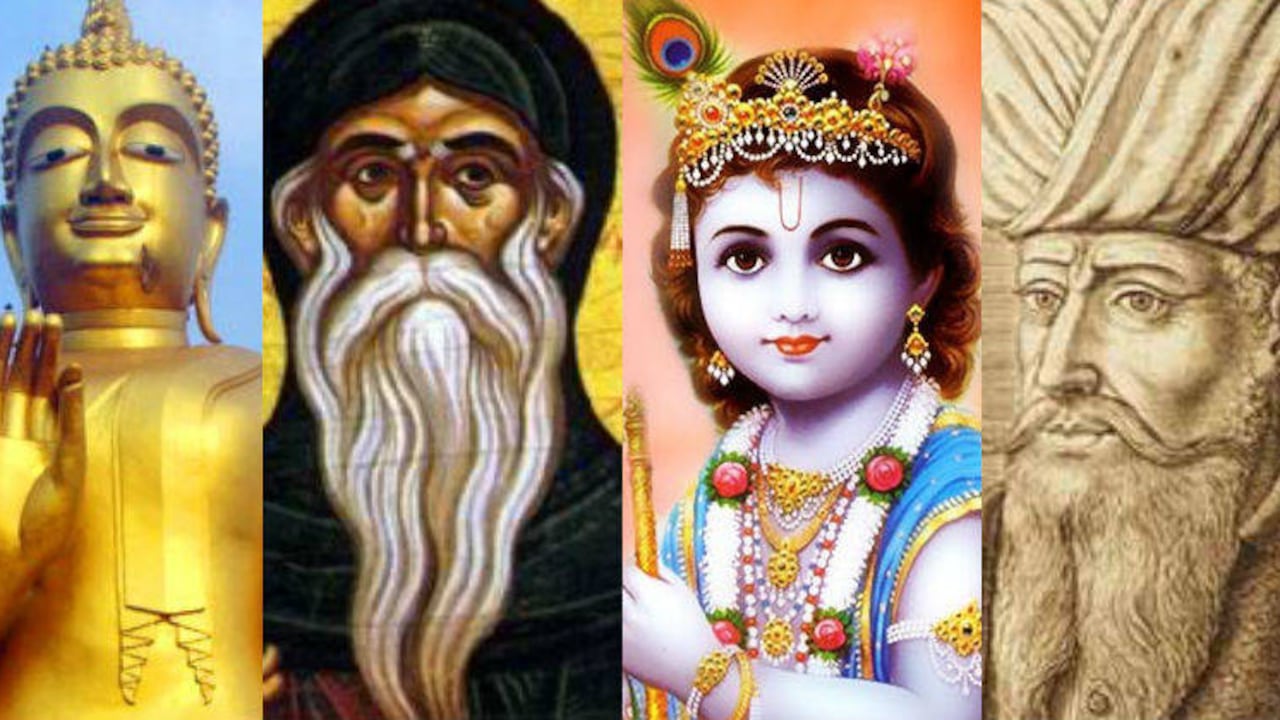 Buda, Abraham, Krishna y Mahoma.