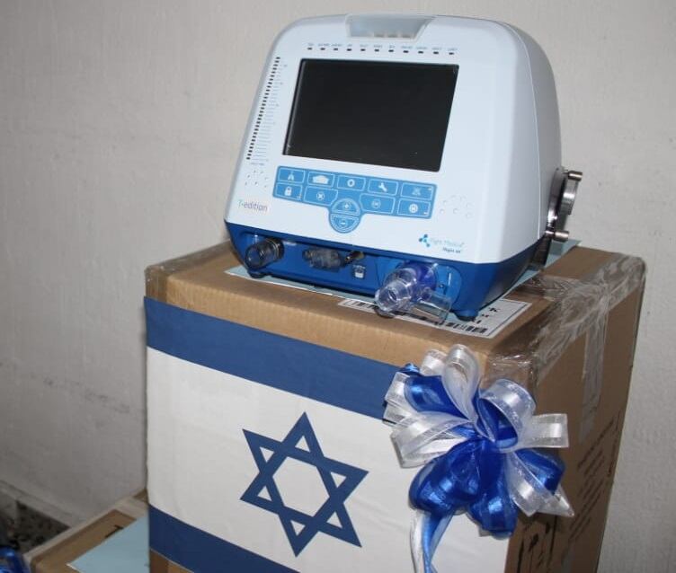 Ventiladores mecánicos donados por la Embajada de Israel