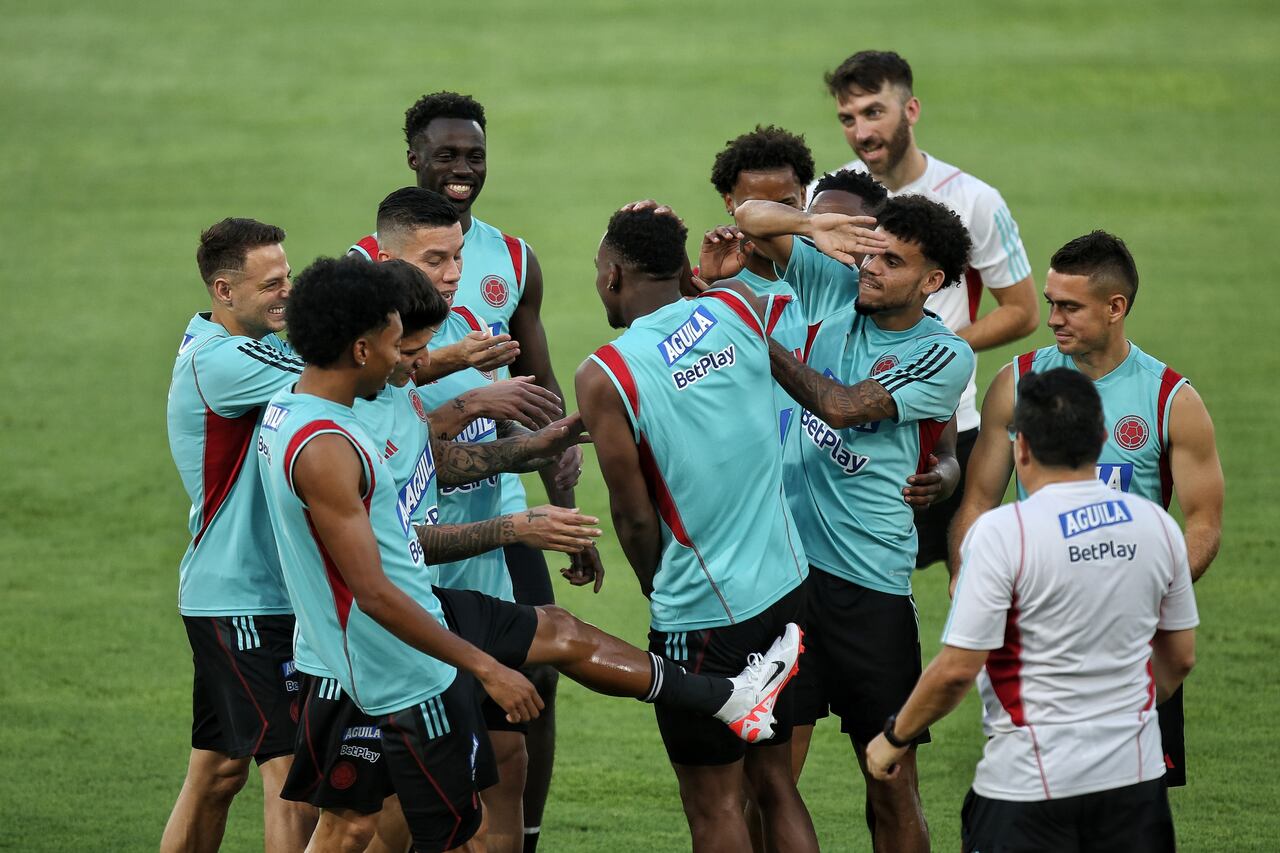 Eliminatorias al mundial, calentamiento previo al partido en Barranquilla contra la selección de Venezuela