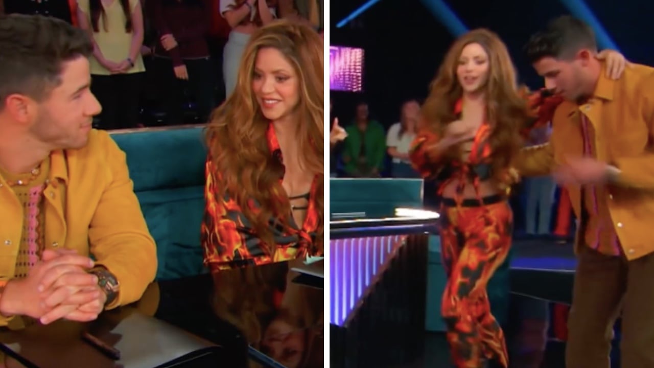 Shakira en la nueva temporada del programa concurso, Dancing with myself, puso a bailar salsa a Nick Jonas