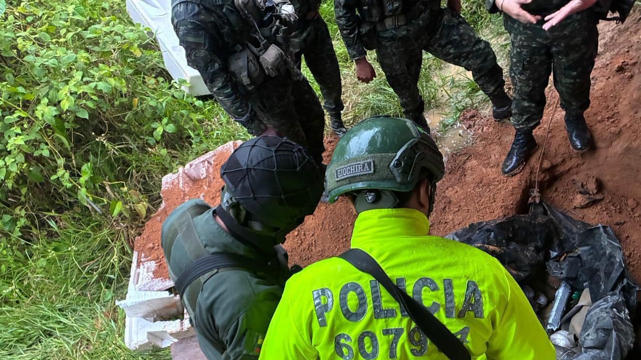 Material de guerra incautado en Calamar, Guaviare.