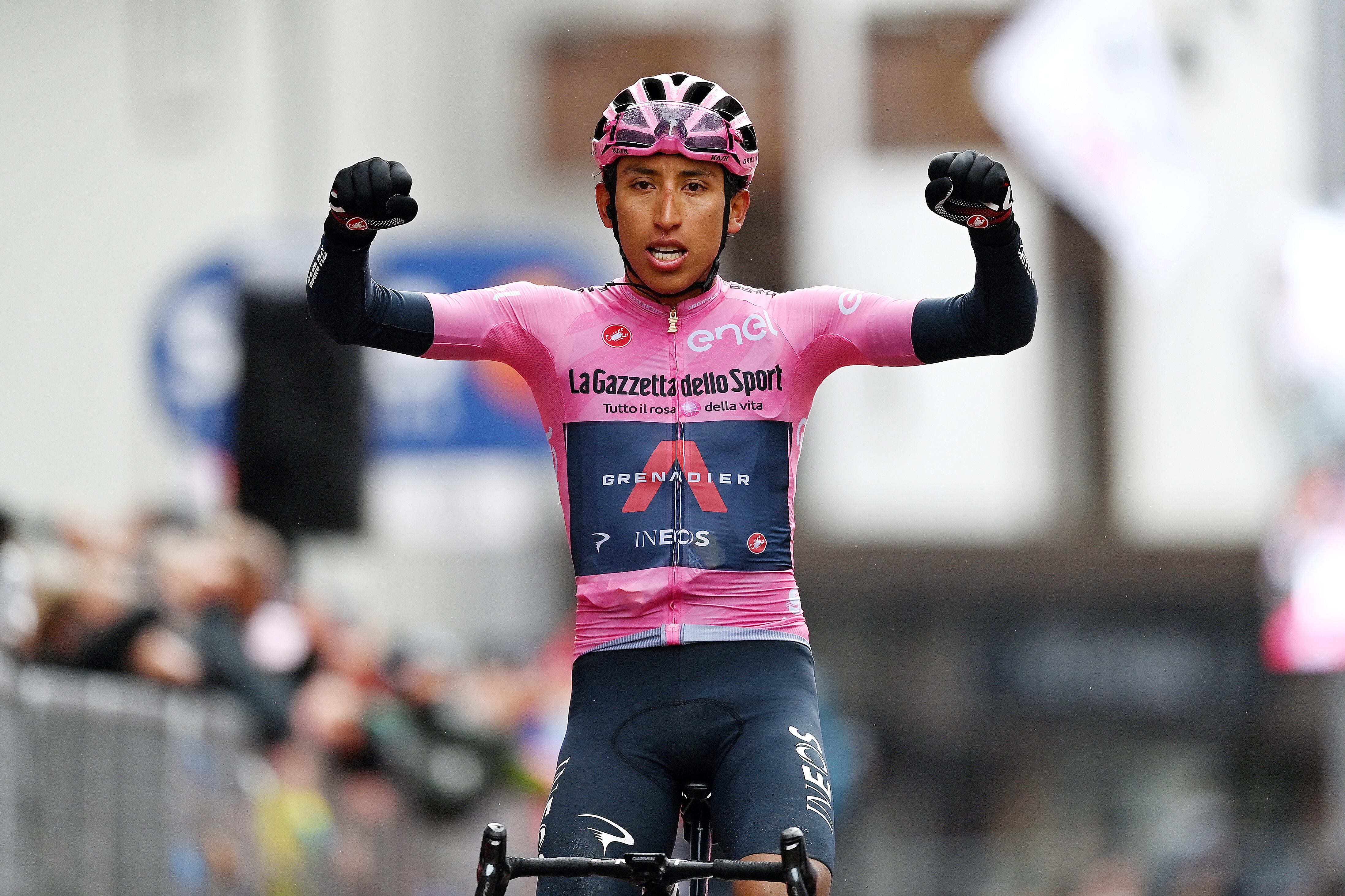 Egan Bernal cuando ganó el Giro de Italia 2021.