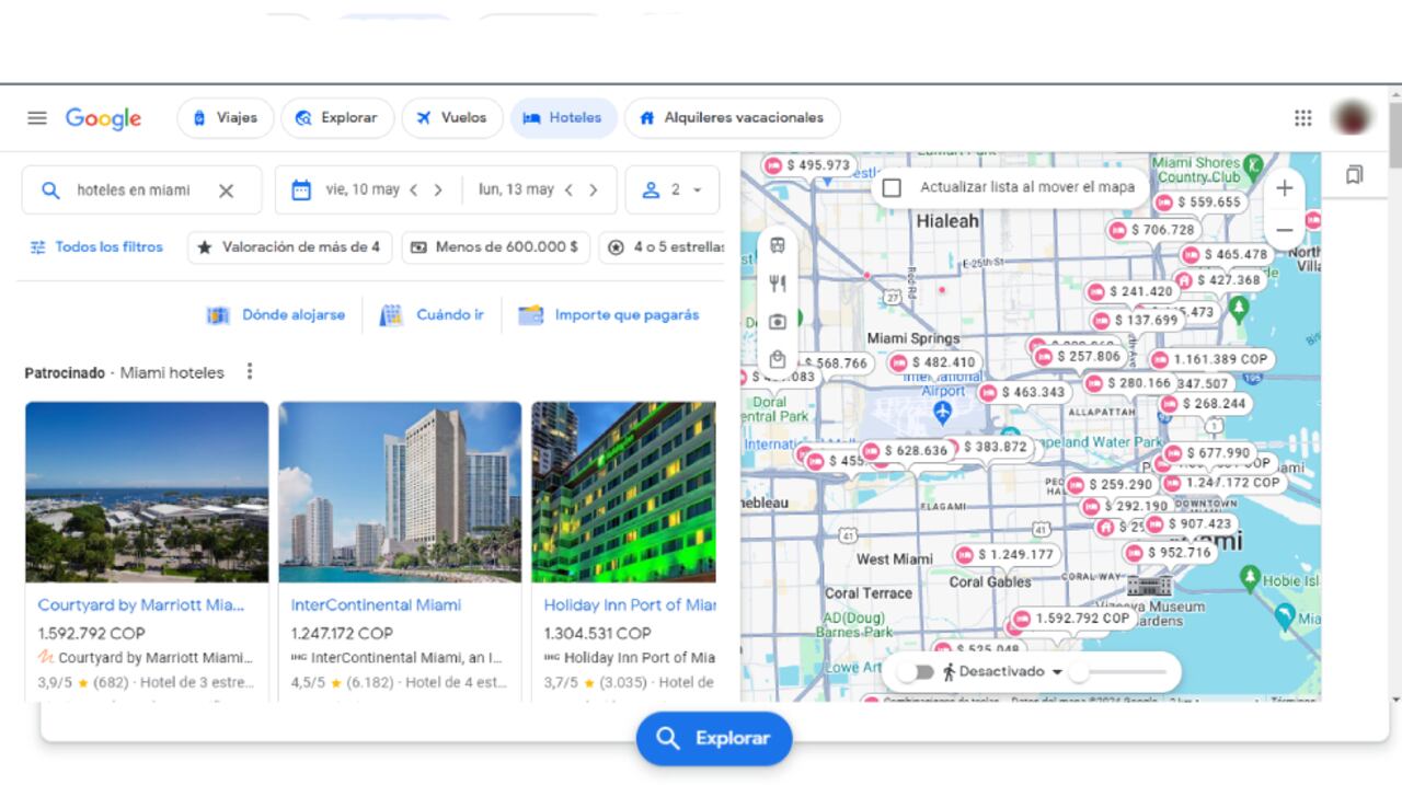 Google Travel ayuda a encontrar alojamientos baratos para los viajeros.