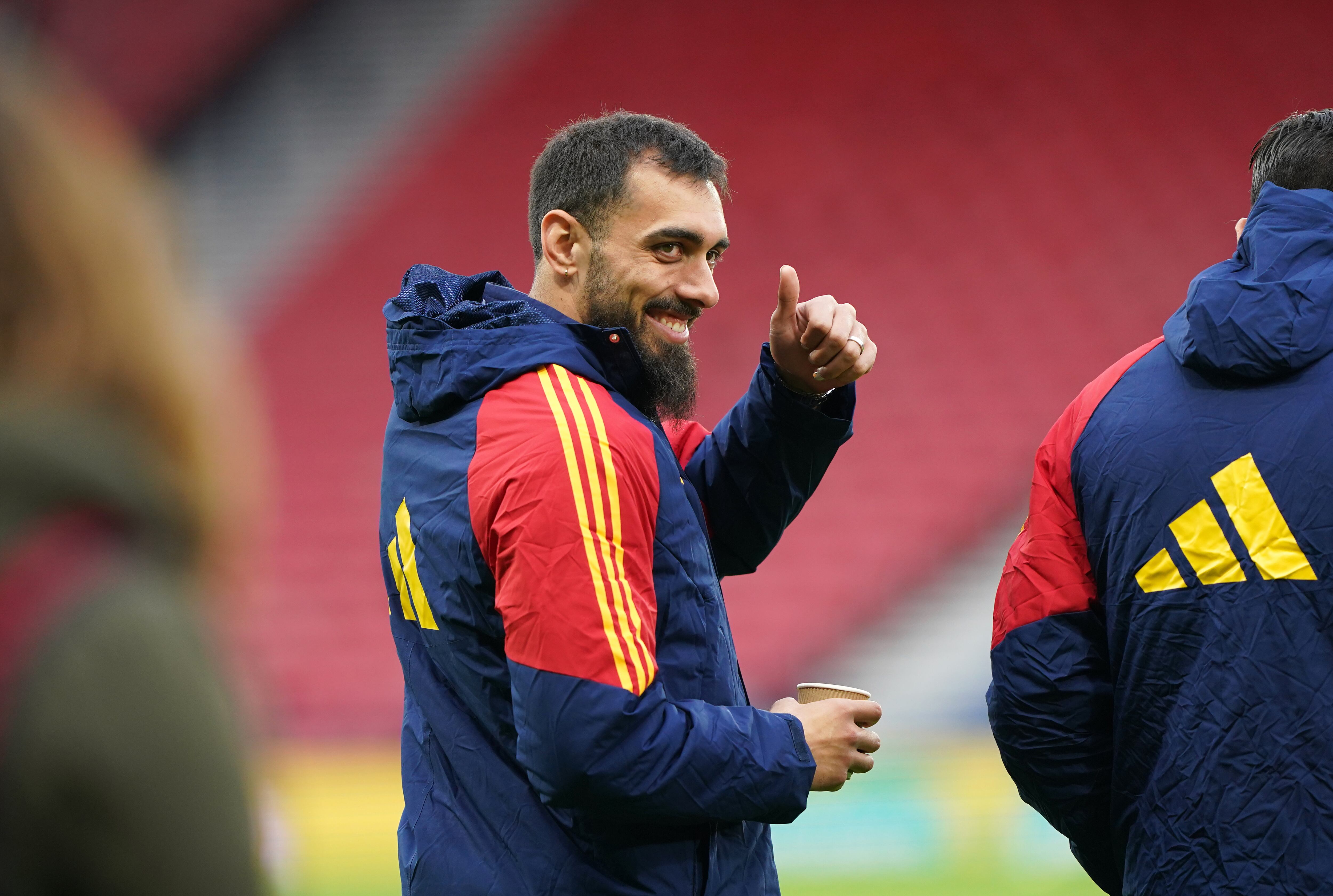 Spain's Borja Iglesias ahead of the UEFA Euro 2024 qualifying group A match at Hampden Park, Glasgow. Picture date: Tuesday March 28, 2023. (Photo by Andrew Milligan/PA Images via Getty Images)