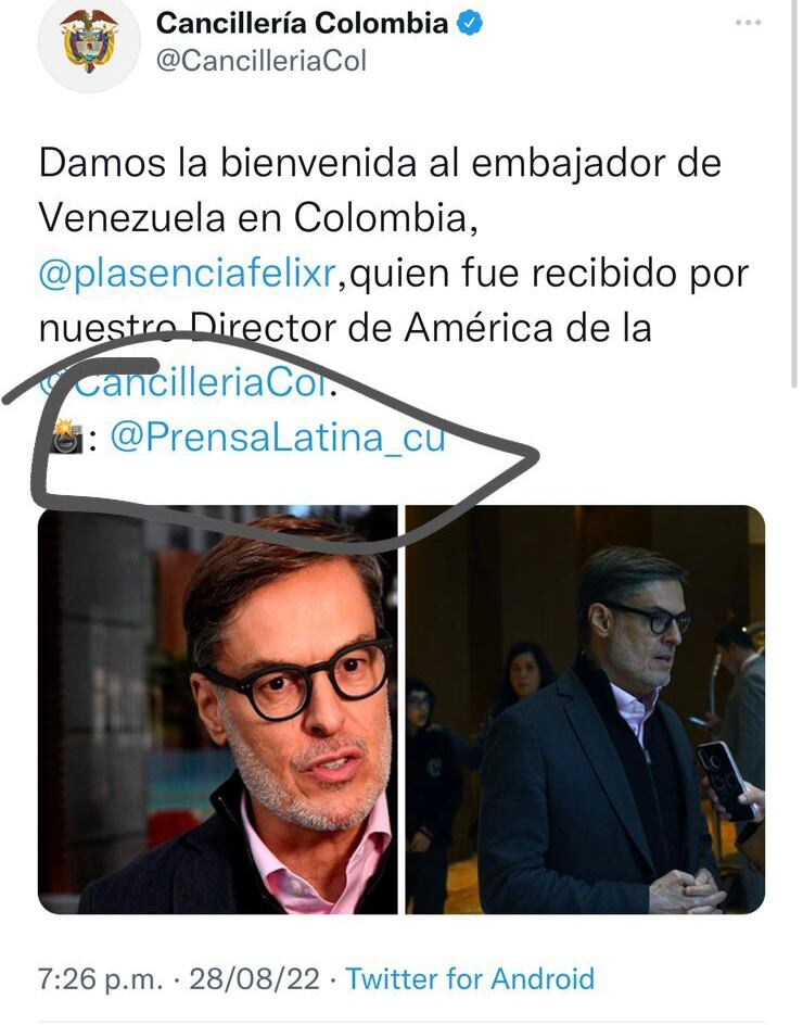 Foto trinos Cancillería