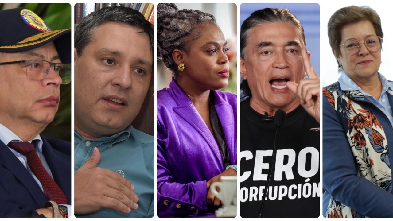 Gustavo Petro, Mauricio Lizcano, Aurora Vergara, Gustavo Bolívar y Gloria Inés Ramírez.
