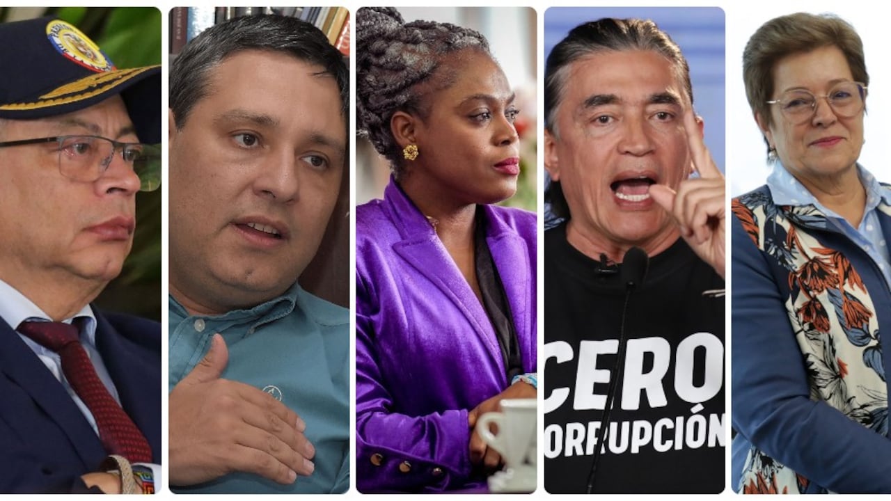 Gustavo Petro, Mauricio Lizcano, Aurora Vergara, Gustavo Bolívar y Gloria Inés Ramírez.