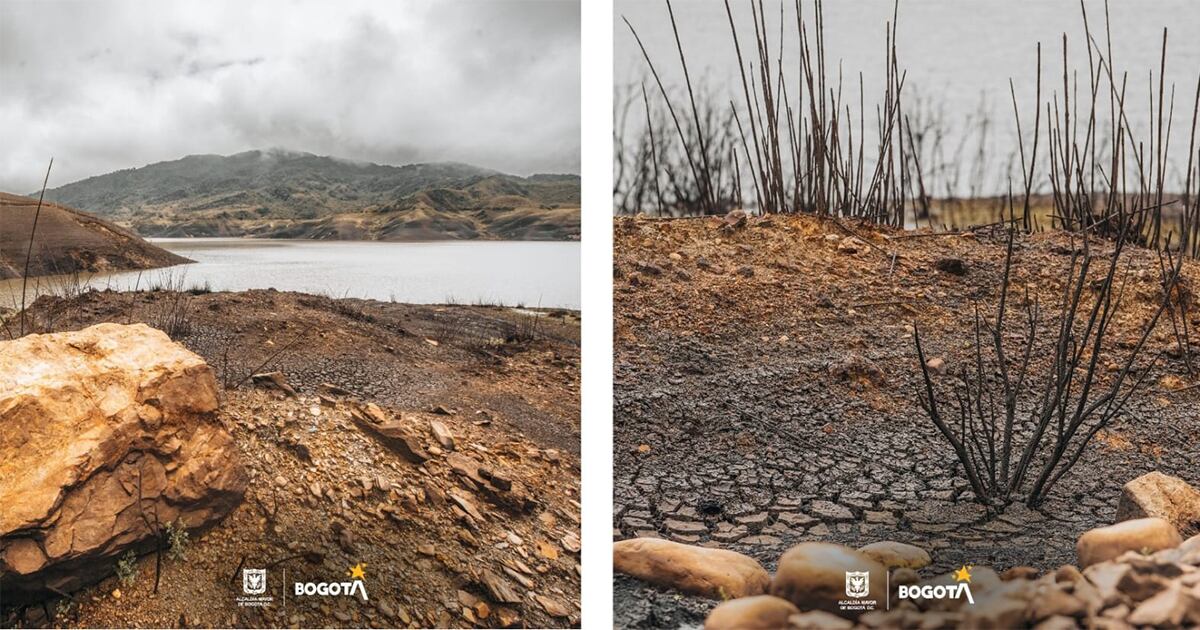 Las imágenes muestran como lucen los embalses que surten a Bogotá.