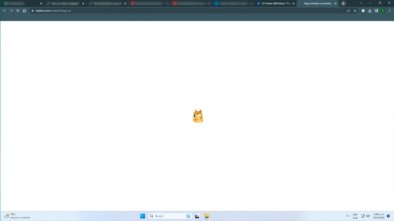 Twitter reemplazó al ave azul de su logo por el perrito de Dogecoin.