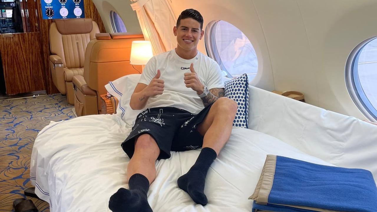 James Rodríguez de viaje a Colombia.