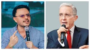 Felipe Harman y Álvaro Uribe.