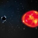 Ilustrciòn del agujero negro Unicornio y la gigante roja a la que está emparejado
LAUREN FANFER
22/4/2021