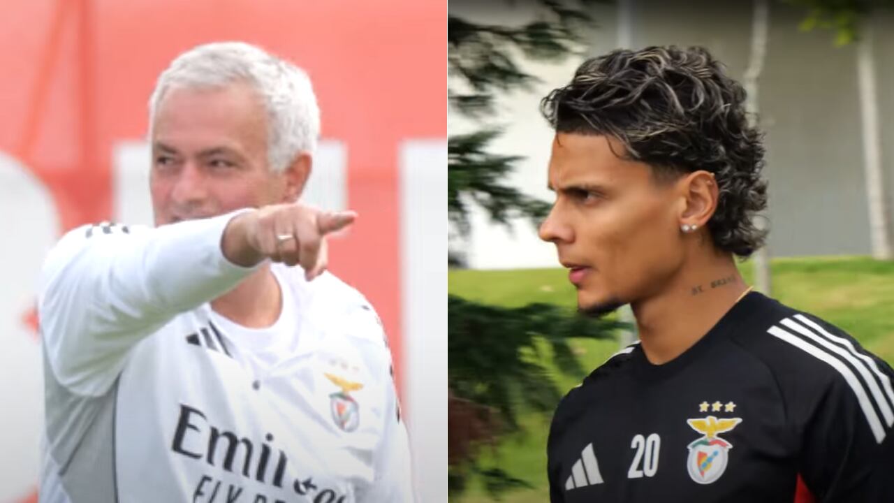 Richard Ríos empezó los entrenamientos bajo la órdenes de José Mourinho