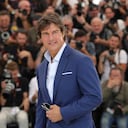 El actor estadounidense Tom Cruise posa durante un photocall para la película "Top Gun: Maverick" en la 75ª edición del Festival de Cine de Cannes en Cannes, sur de Francia, el 18 de mayo de 2022. (Photo by Valery HACHE / AFP)