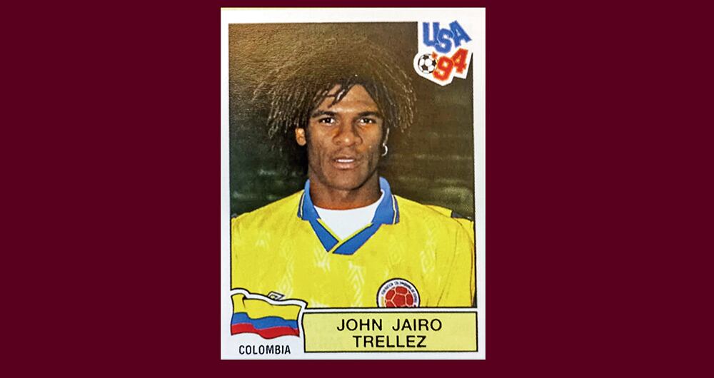El colombiano John Jairo Tréllez ostenta el récord de errores: apareció su ‘mona’ en dos Panini (Italia 90 y EE. UU. 94).