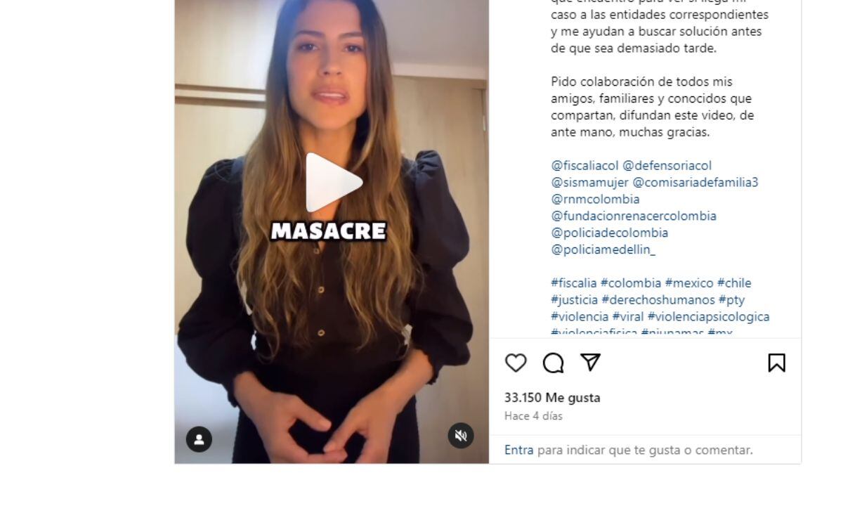 'Influencer' denuncia caso de violencia de género.