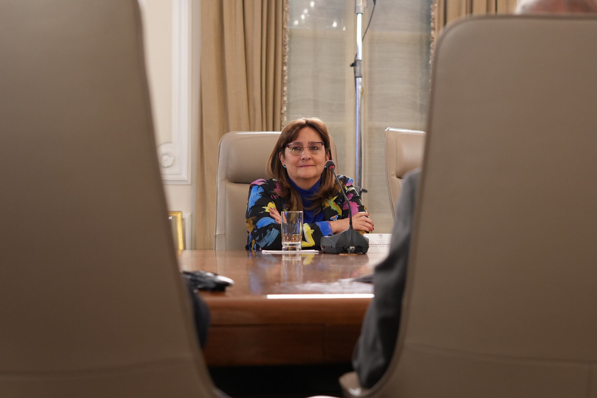 Ángela María Buitrago, ministra de Justicia, en el consejo de ministros adelantado en Bogotá