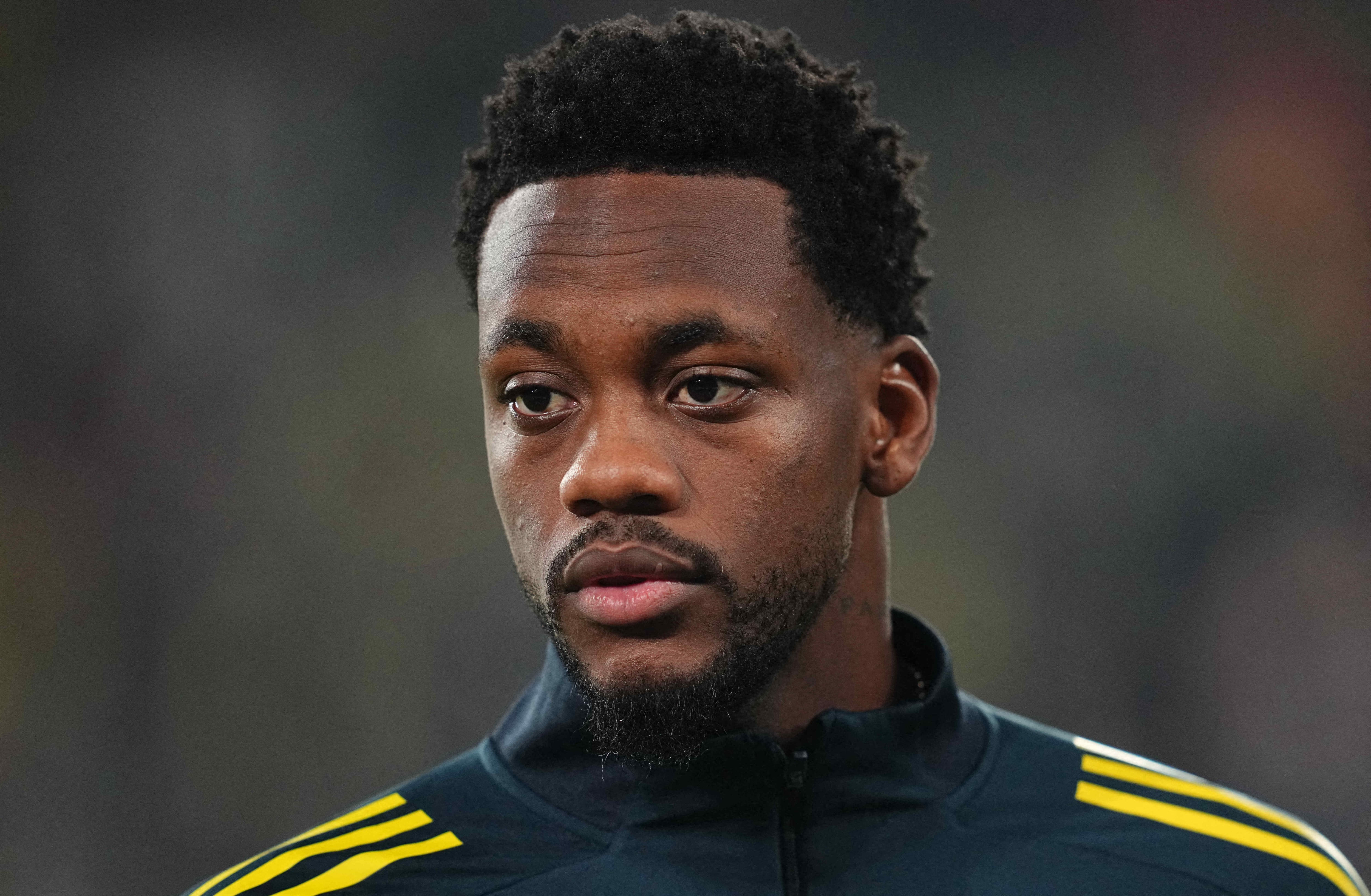 Jhon Duran (Fenerbahce) looks on during the Super Lig match between Fenerbahce and Galatasaray at Chobani Stadium, Istanbul, Turkey on December 1, 2025. (Photo by Ulrik Pedersen/NurPhoto) (Photo by Ulrik Pedersen / NurPhoto via AFP)
