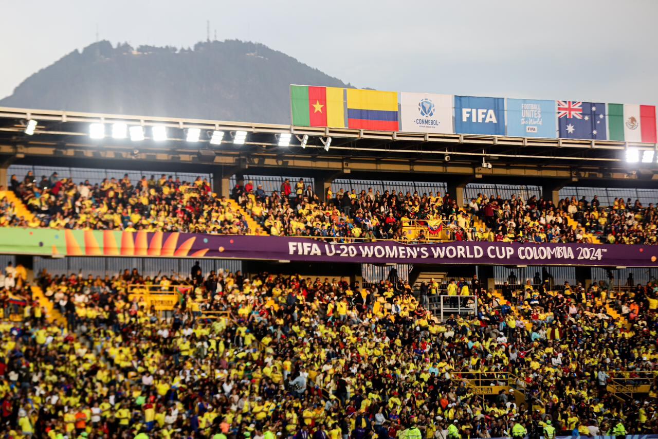 Bogotá. Agosto 31 de 2024. Colombia enfrenta a Australia, por la fecha 01 del Mundial femenino Sub 20 2024, en el estadio Nemesio Camacho El Campín. (Colprensa - Lina Gasca)