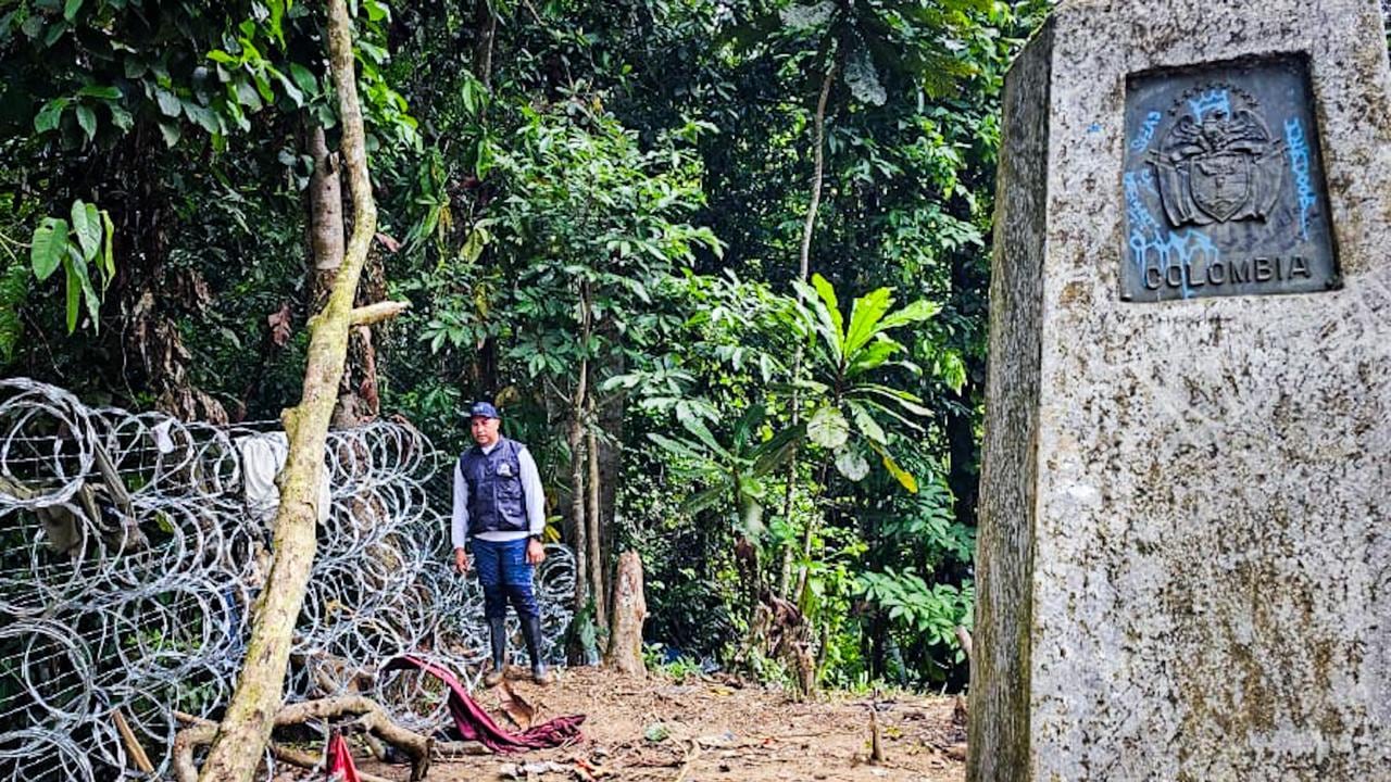 Astí, uno de los puntos fronterizos donde Panamá instaló alambre de púas.