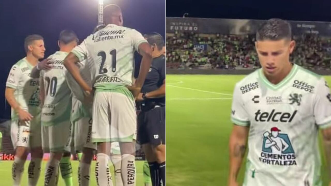 James Rodríguez se molestó con un rival de Juárez en el juego de Liga MX