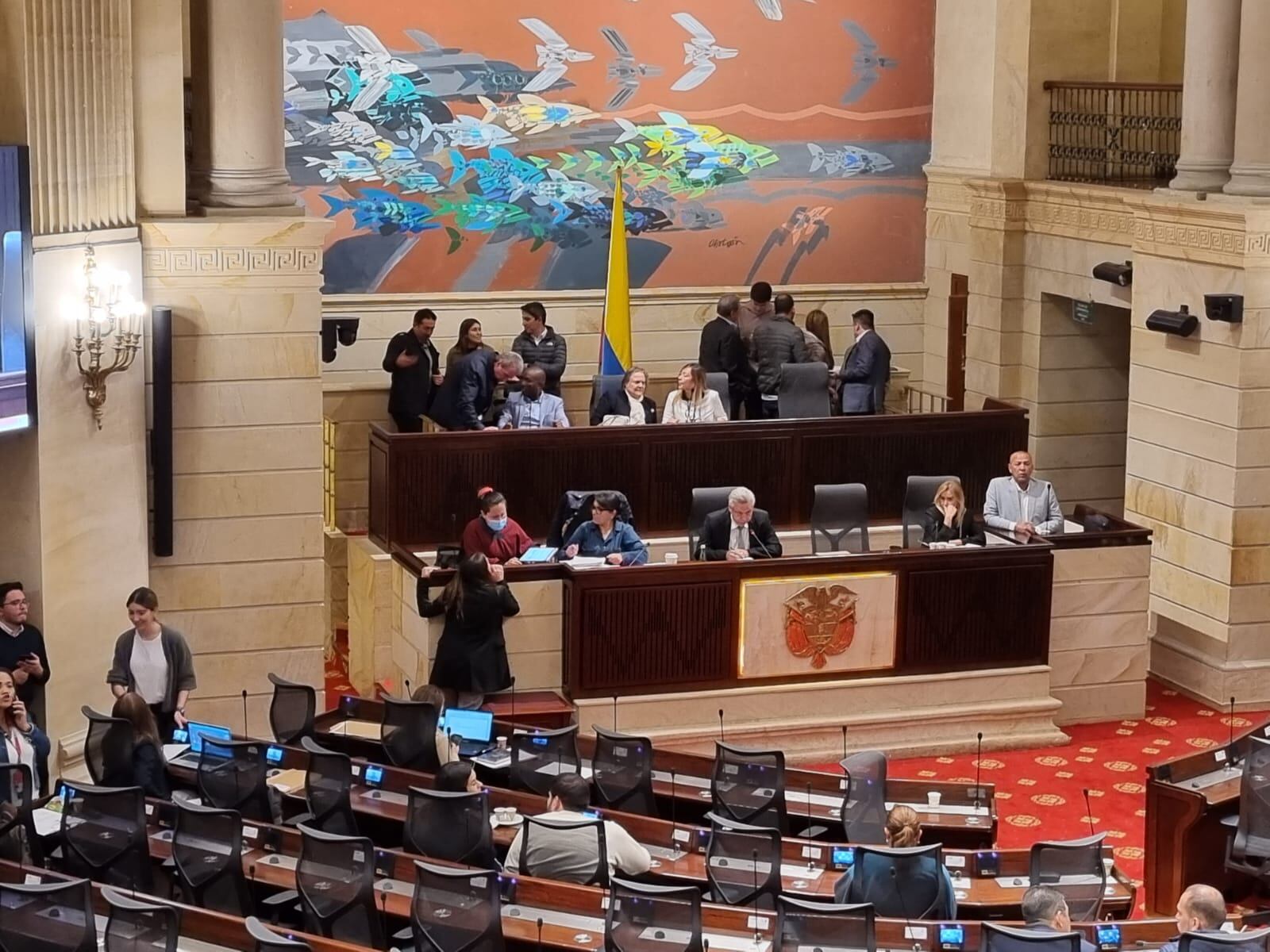 En Congreso en medio de la radicación de la ponencia.