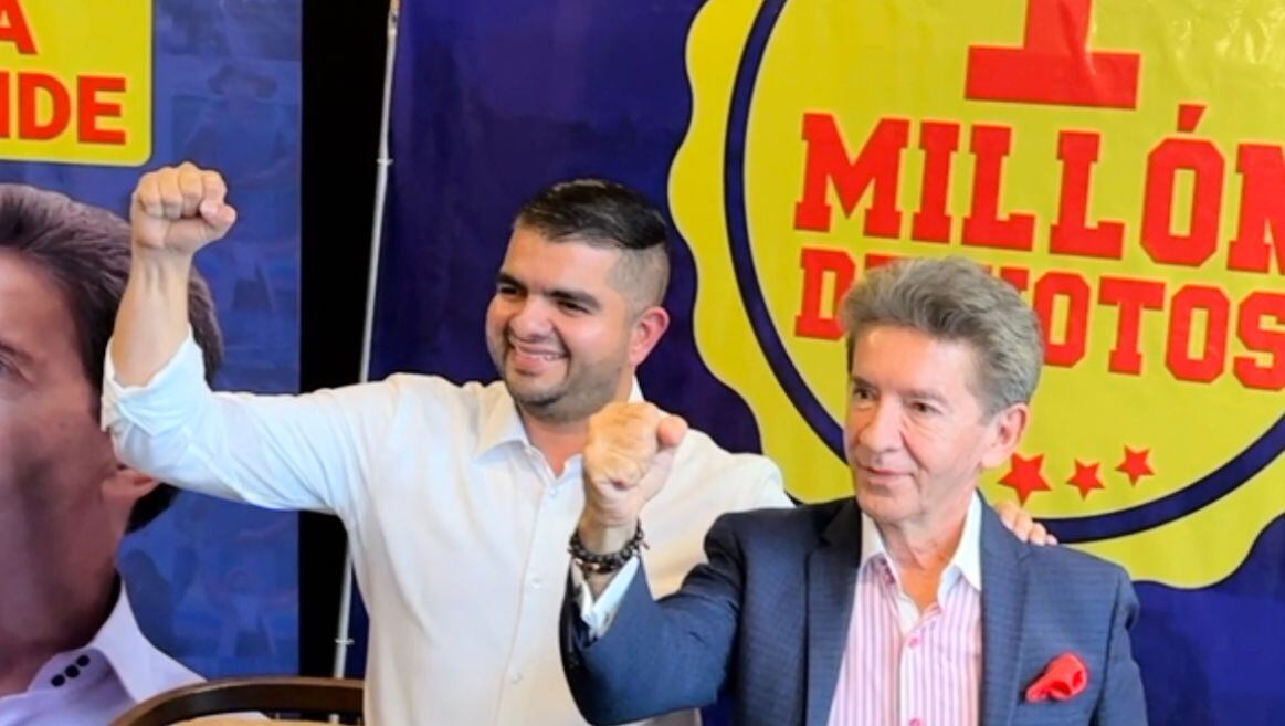 Julián Bedoya y Luis Pérez sellan alianza por la candidatura a la Gobernación de Antioquia.