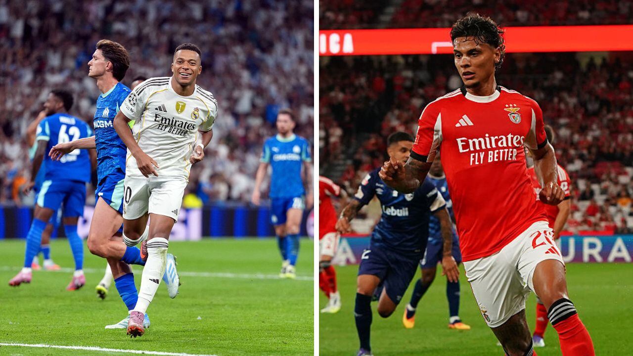 Mbappé y Richard Ríos en UCL.