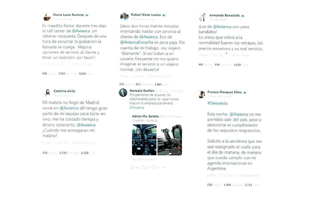 Quejas que se resaltan en la carta enviada a SuperTransporte. Foto: SEMANA