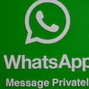 A silhouette of a woman is seen in front of a WhatsApp logo during Global Fintech Fest In Mumbai, India, 22 September, 2022. (Photo by Indranil Aditya/NurPhoto via Getty Images)