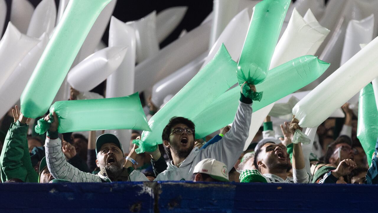 Hinchas Palmeiras en la ida.