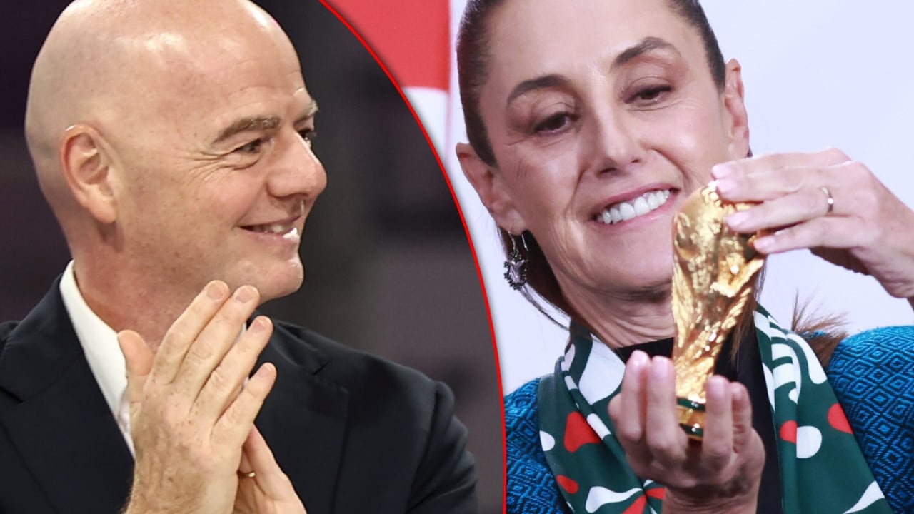 Gianni Infantino, presidente de la FIFA / Claudia Sheinbaum, presidenta de México.