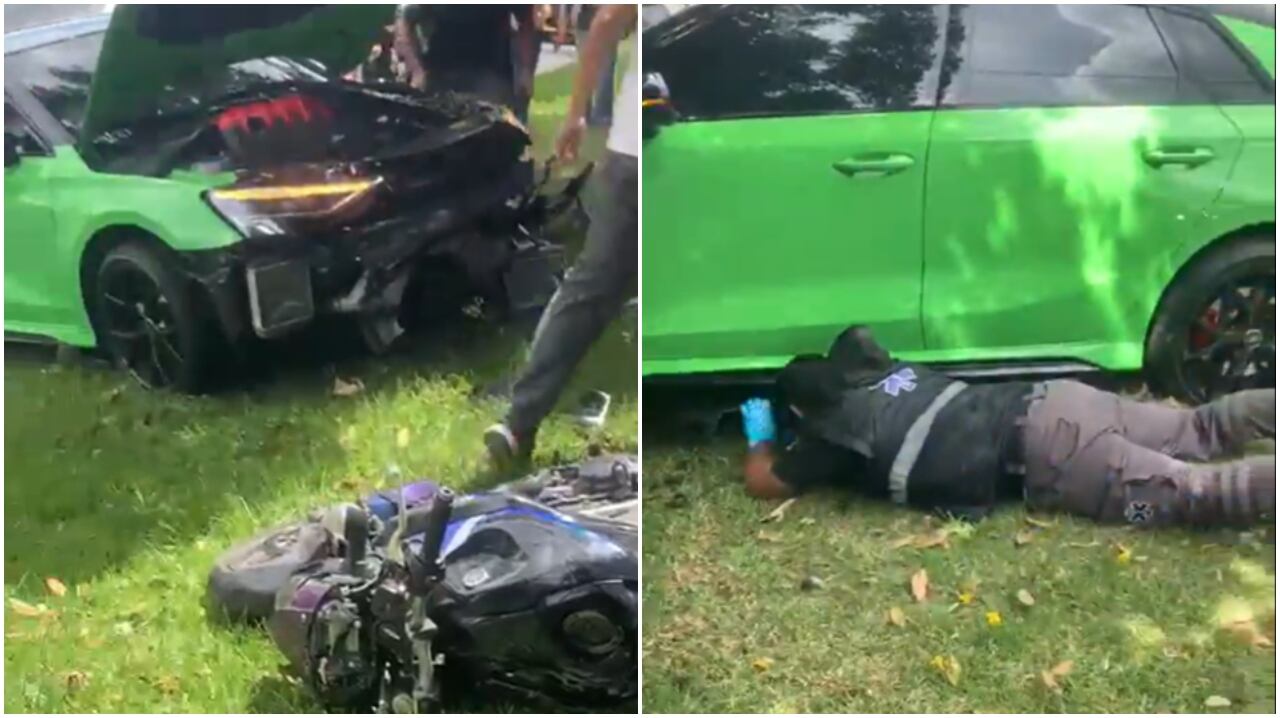 Conductor arrolla a delincuentes durante intento de robo en Bogotá.