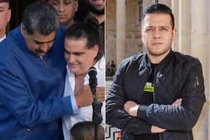 Nicolás Maduro abraza a Álex Saab tras su llegada a Venezuela después de la excarcelación en Estados Unidos.