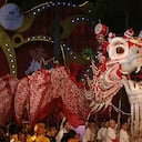 Desfile para celebrar el Año Nuevo Chino en Hong Kong. Este de acuerdo al calendario Lunar chino celebra el Año del caballo. (AP)