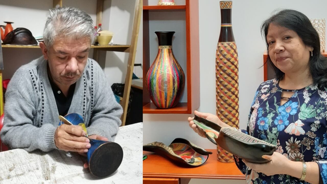 Aída de la Cruz y su esposo, Victor Jaramillo, llevan cerca de 40 años trabajando el tamo. “Ahora la estamos pasando muy mal —dice Aída—. No hemos recibido nada, nos sentimos desprotegidos”.