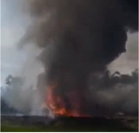 Un chispa generó el incendio.