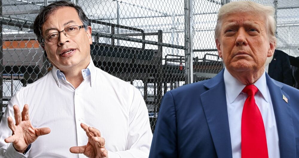 Gustavo Petro y Donald Trump.