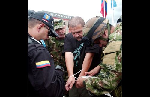 Pasadas las 3 de la tarde, 'Don Diego' fue trasladado a la sede de la Fiscalía, en Bogotá. 