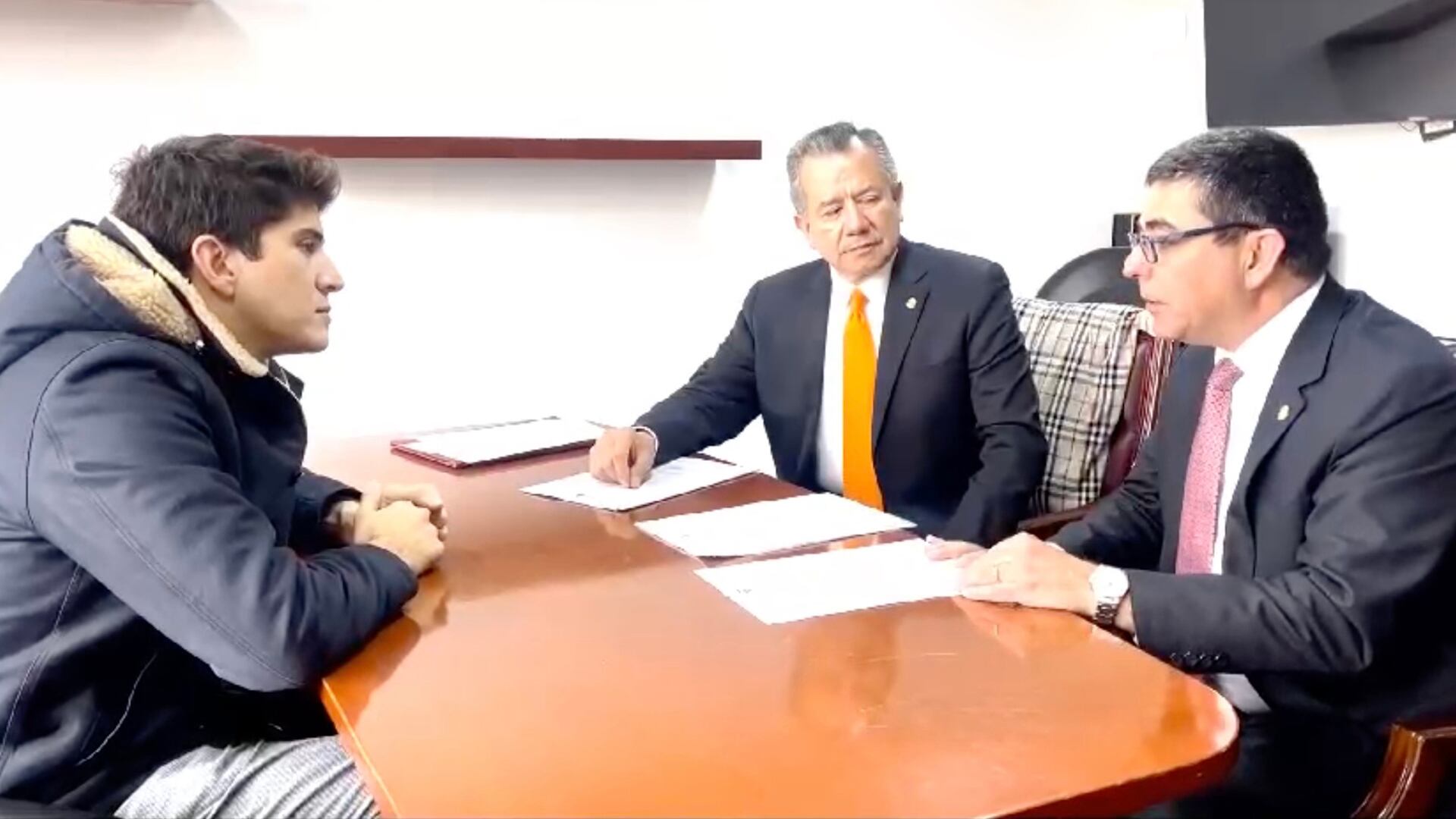 el presidente de la Corte Suprema, Fernando Castillo Cadena, y de la Sala Penal, Hugo Quintero