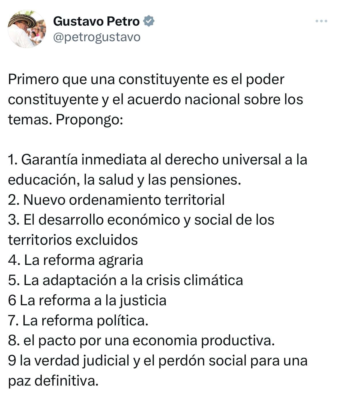 Mensaje presidente Gustavo Petro